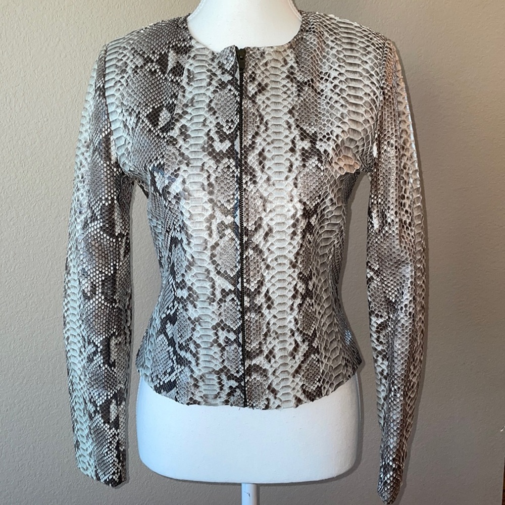 Python Genuine Leather Jacket Size Small - image 1